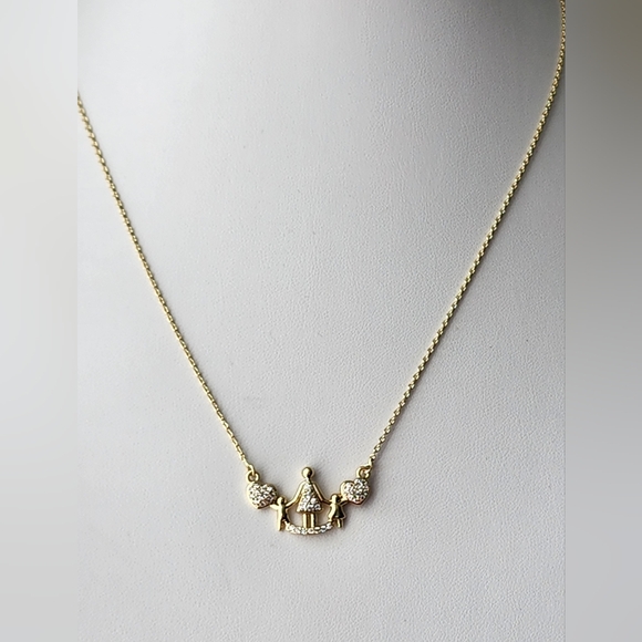 Jewelry - Elegant Gold Plated Necklace with Heart Accents